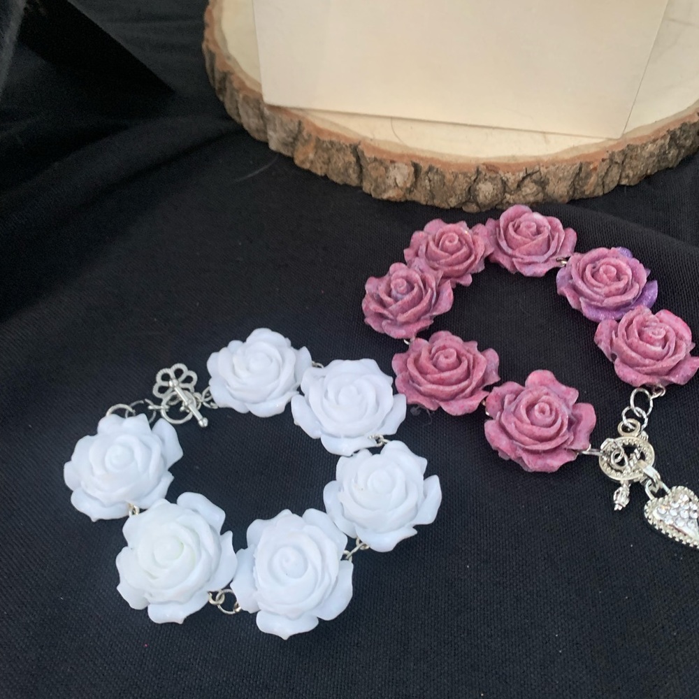 Handmade Resin rosé Bracelets